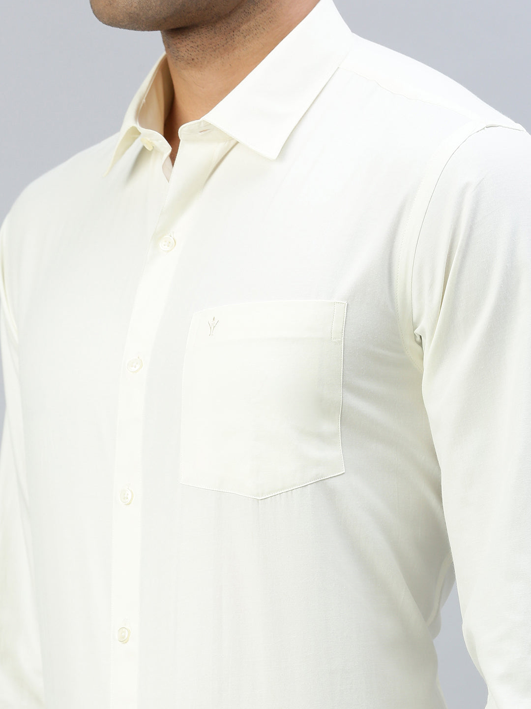 Men Cotton Rich Cream Full Sleeves Shirt Combo (2 Pcs Pack)