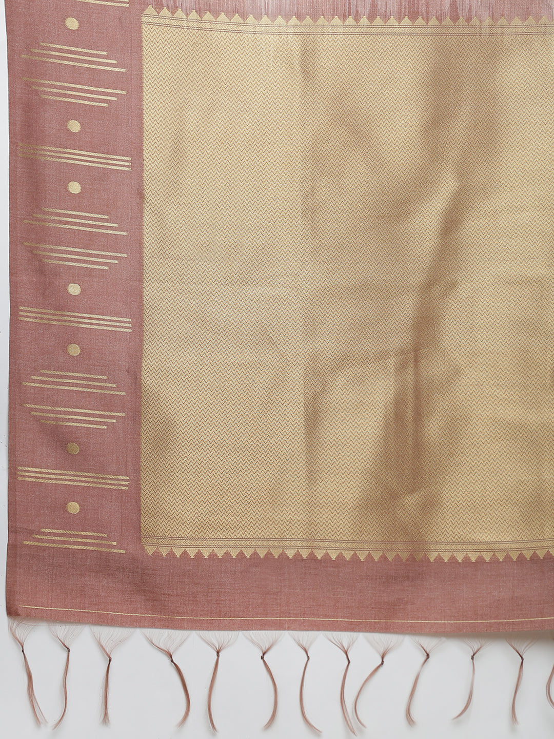 Women Semi Tussar Weaving Brown Saree ST320