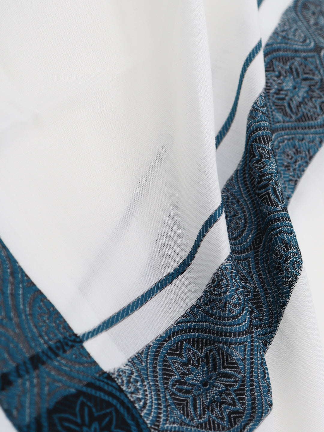 Men Premium Cotton Double Layer White Dhoti with Fancy Border Luxury Club LC22