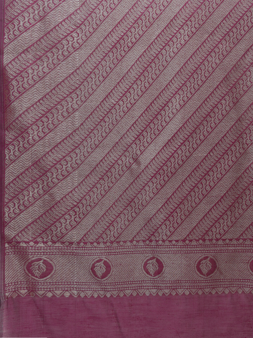 Women Dark Purple Semi Kora Cotton Saree SK118