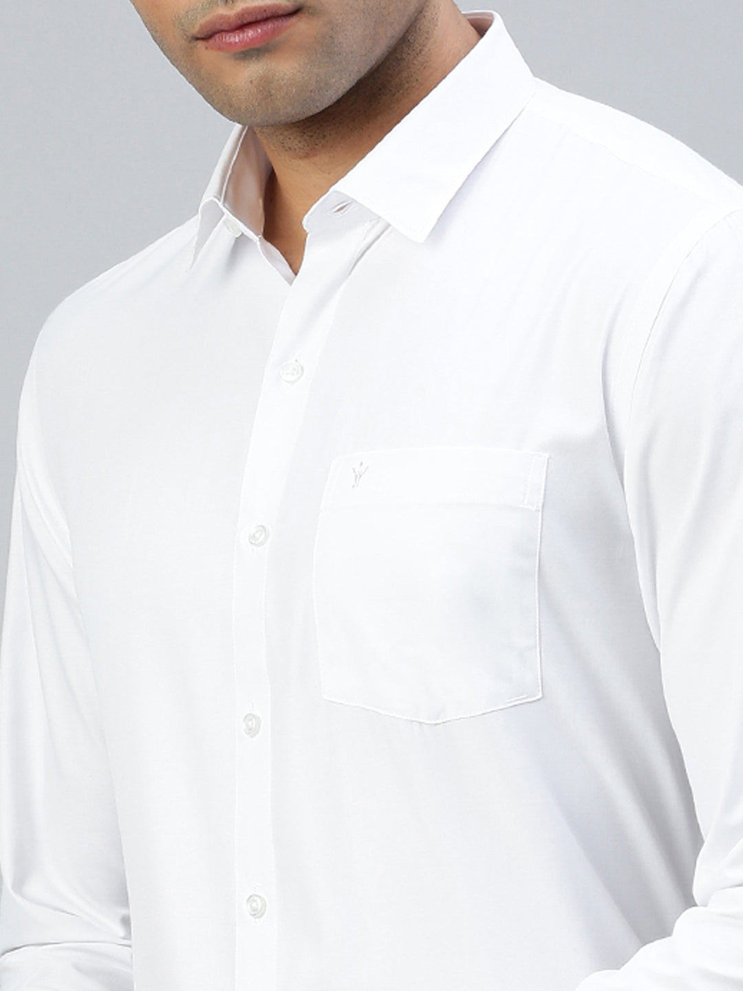Men Cotton Rich White Shirt Wewin New