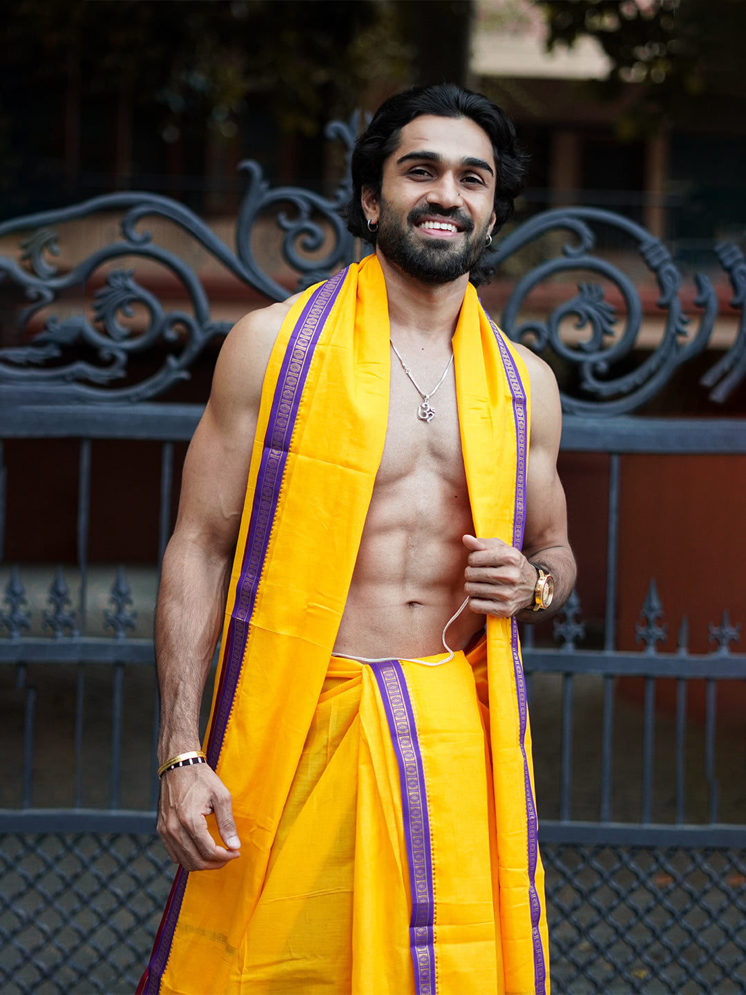 Men Panchakacham with Angavasthram Mango (9+5) Shreeman Pet