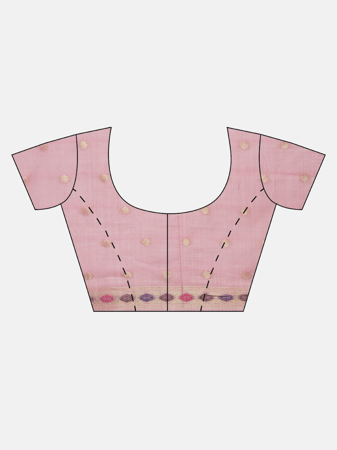 Women Pink Cotton Weaving Saree PCS246