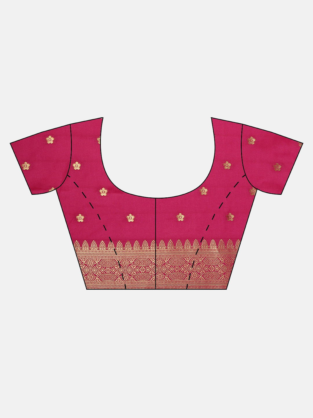 Women Majenta Semi Soft Silk Saree SS384