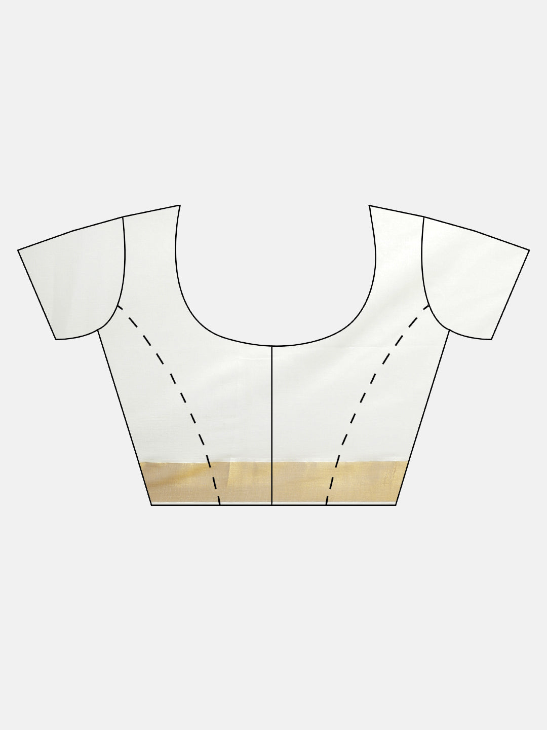 Women Traditional Kerala Cream with Gold Jari Saree KS236