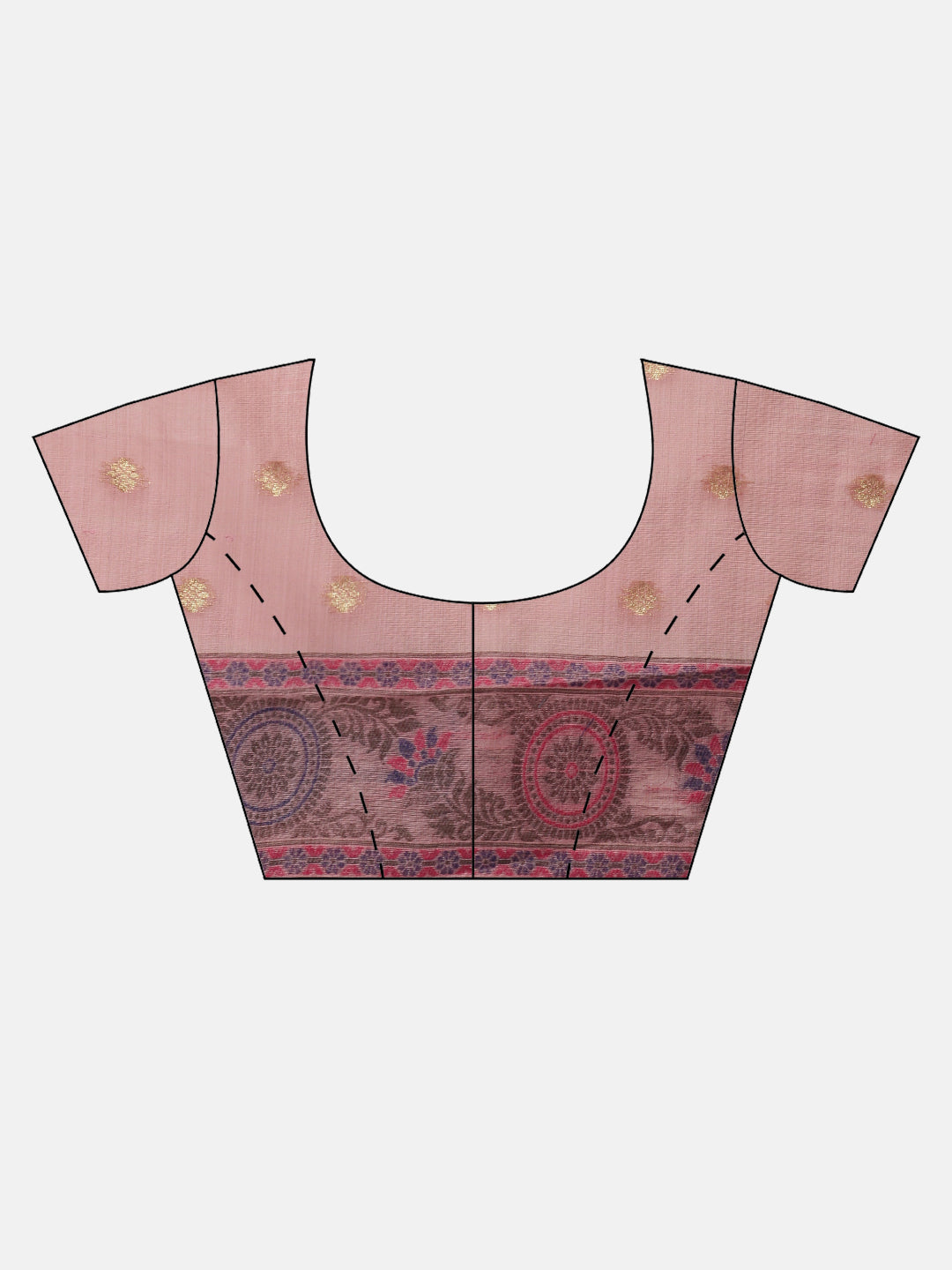 Women Pink Cotton Weaving Saree PCS253