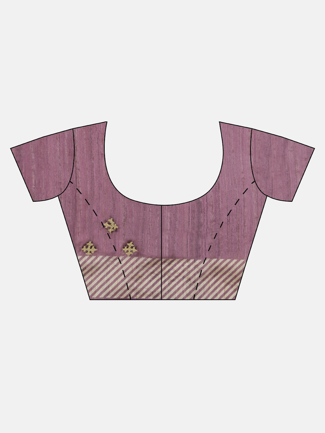 Women Purple with Brown Semi Raw Silk Embroidered Saree SRS114