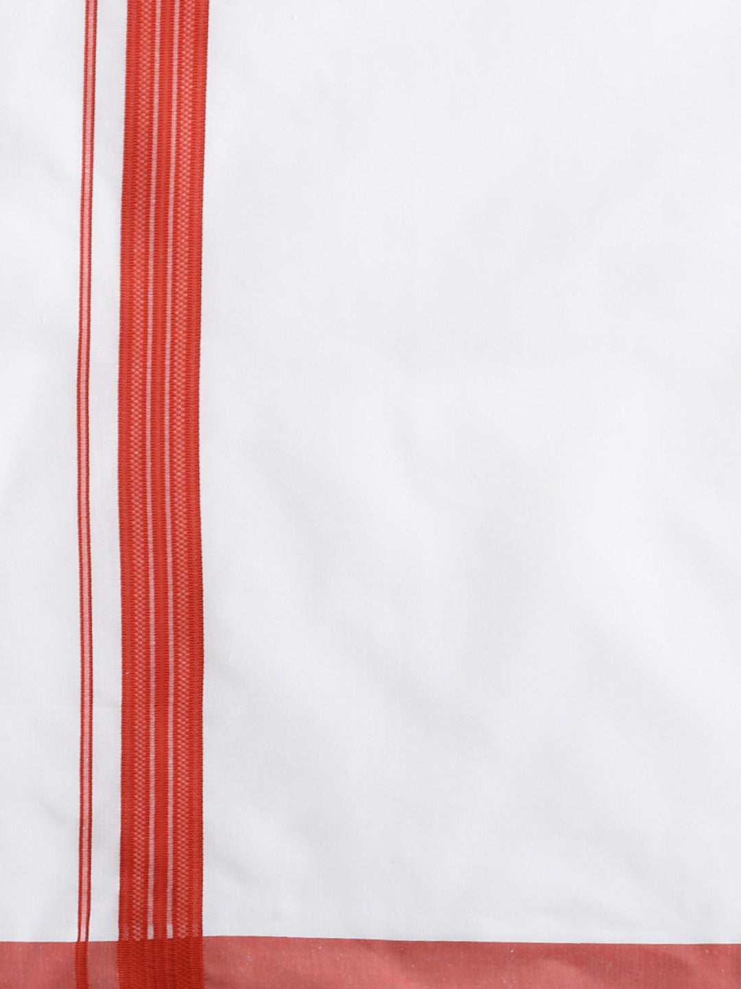 Men Rosewood Red Matching Border Dhoti & Half Sleeves Shirt Set CV4