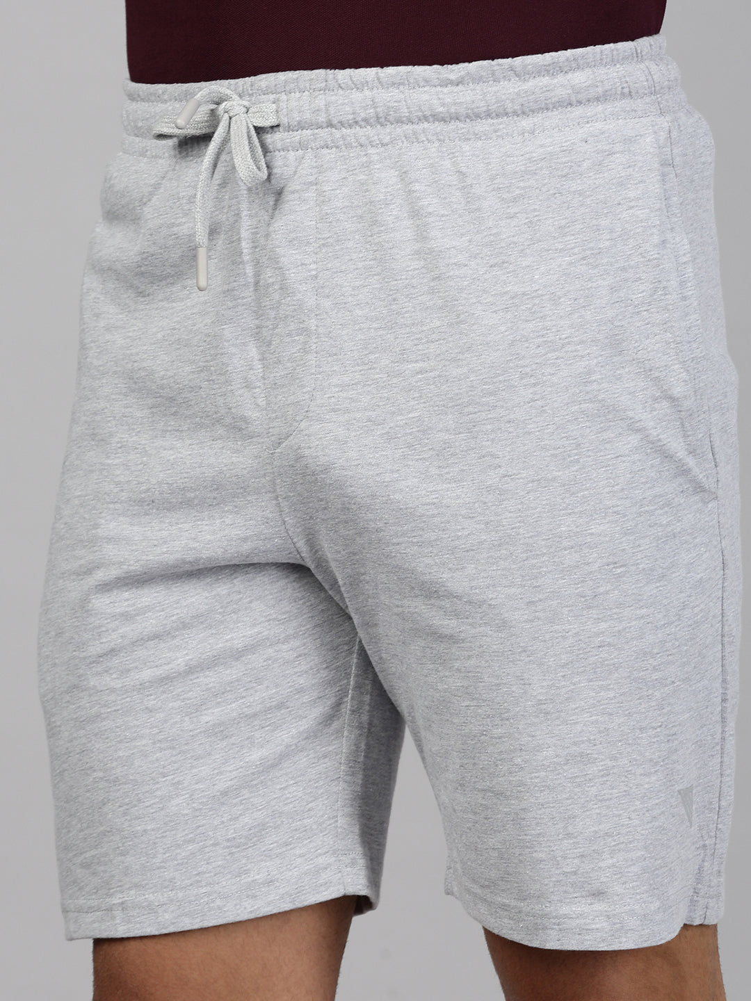 Men Grape T-shirt and Grey Shorts Combo