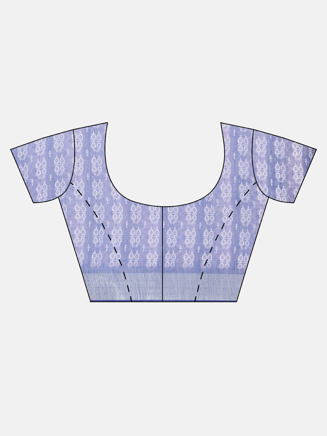 Women Dark Blue Semi Linen Saree SL233