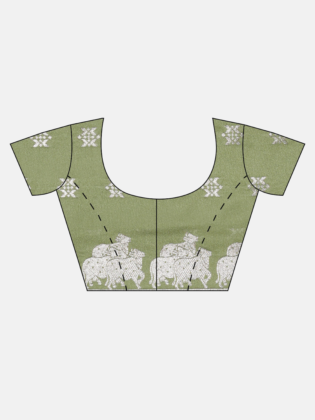 Women Green Soft Silk Saree SS387