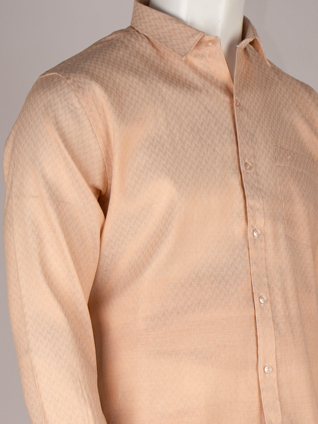 Men Copper Tissue Jacquard Full Sleeves Shirt with Matching Dhoti Set CD12