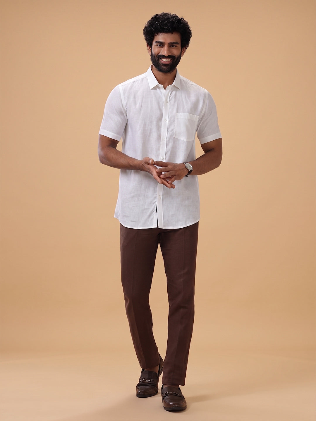 Pure Linen White Shirt – Linen Park 5090 | Fine 70 LEA