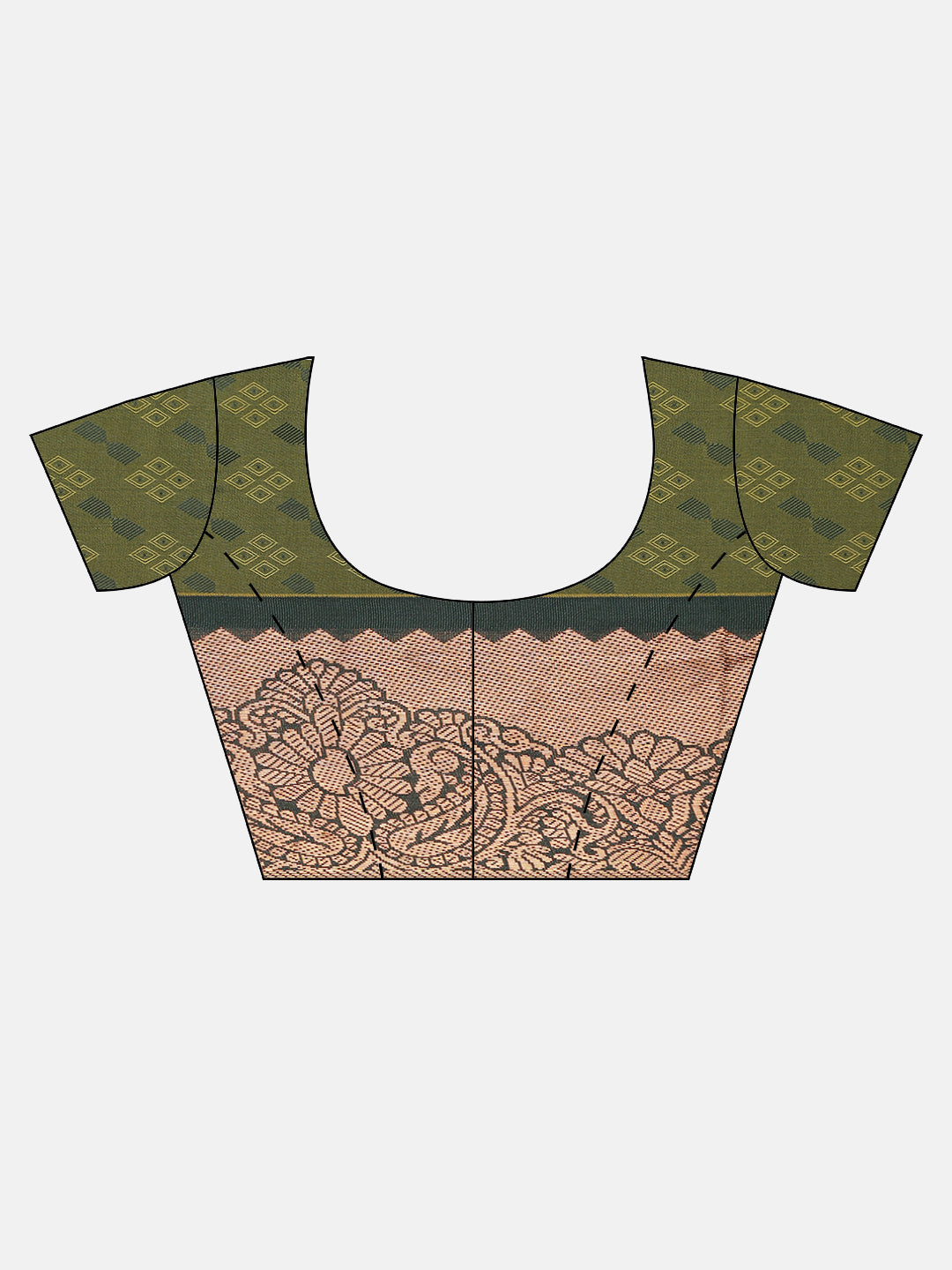 Women Yellow with Green Art Silk Saree ASS115