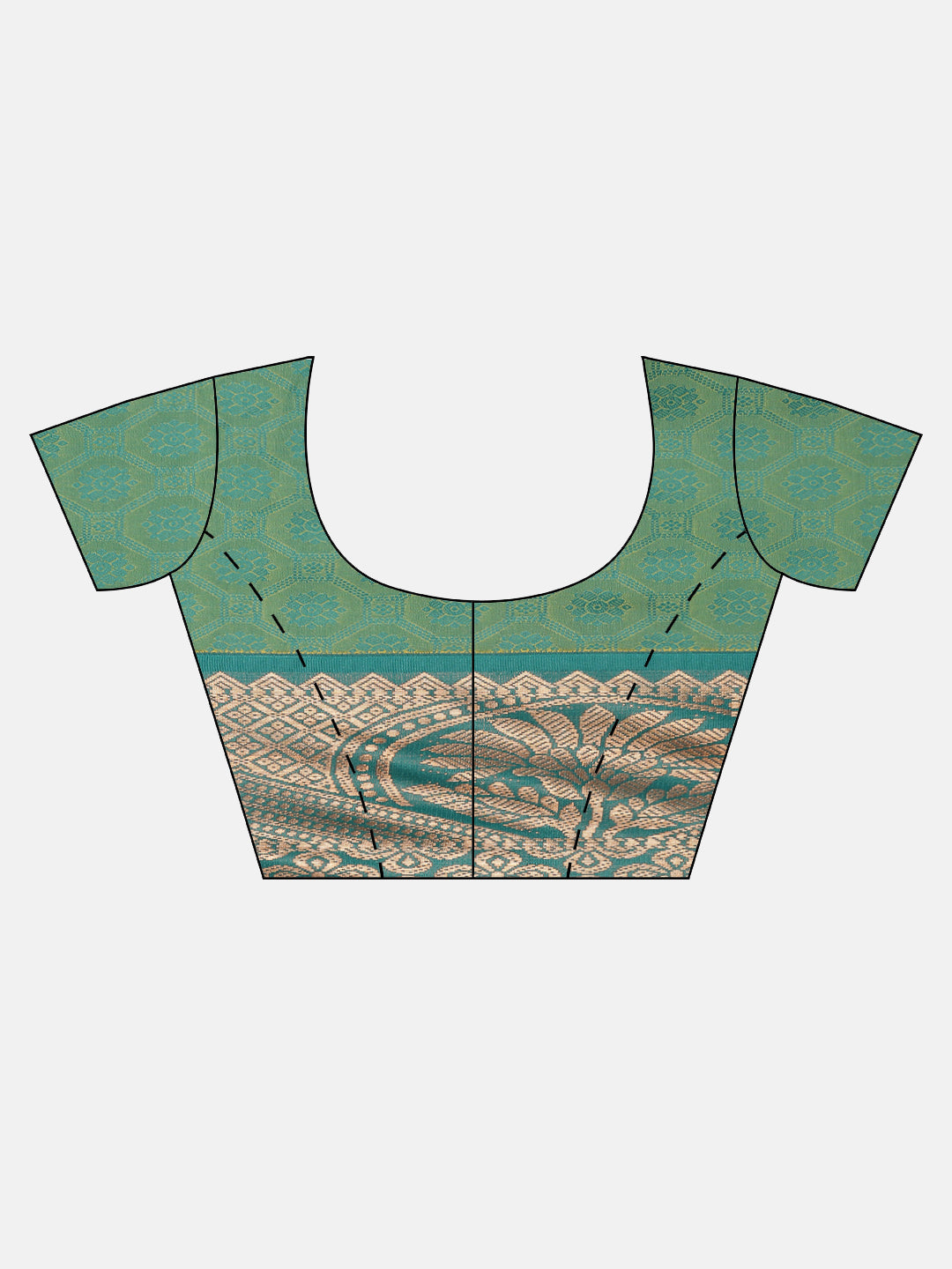 Women Yellow with Green Art Silk Saree ASS113