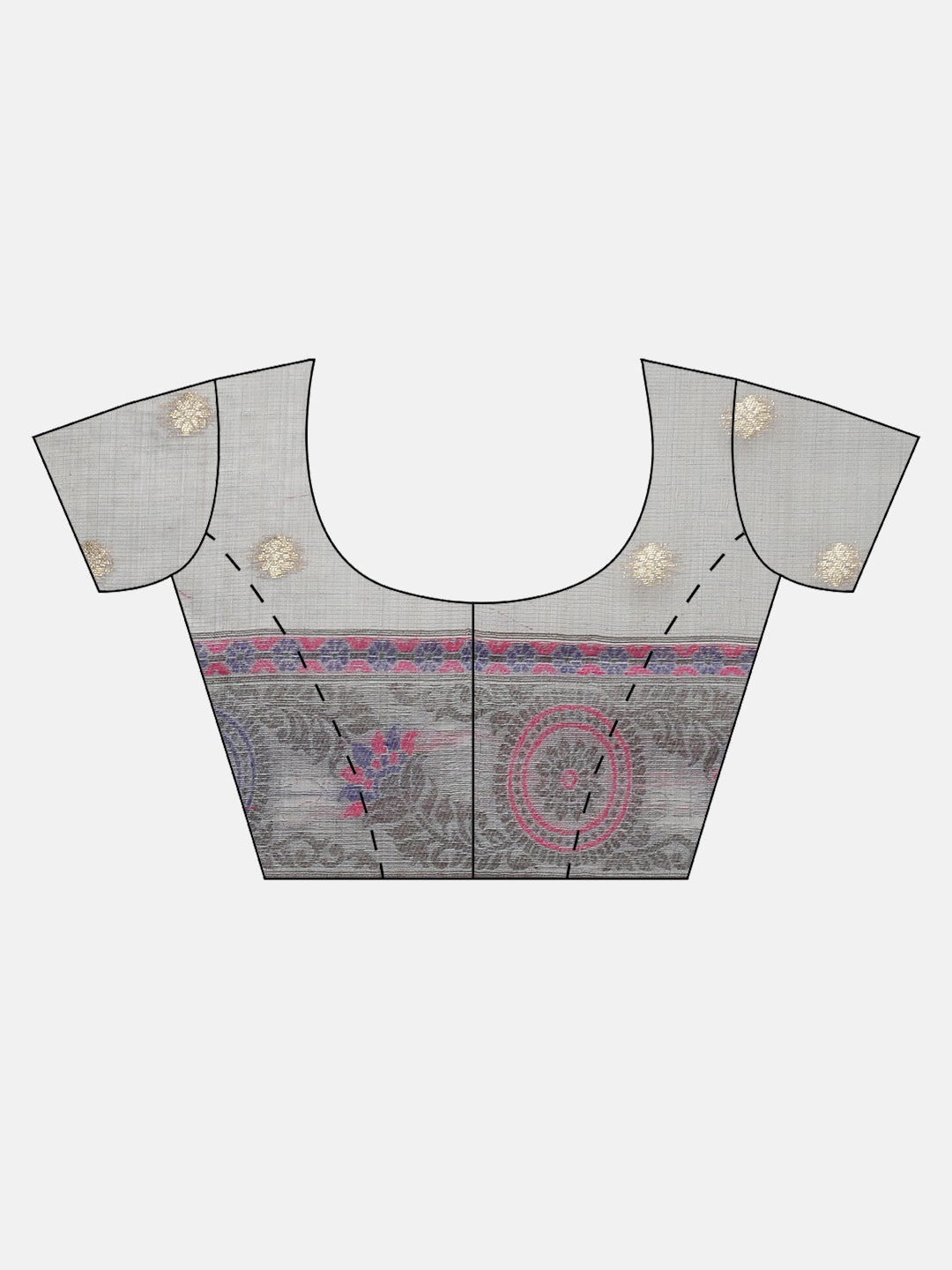 Women Grey Cotton Weaving Saree PCS251