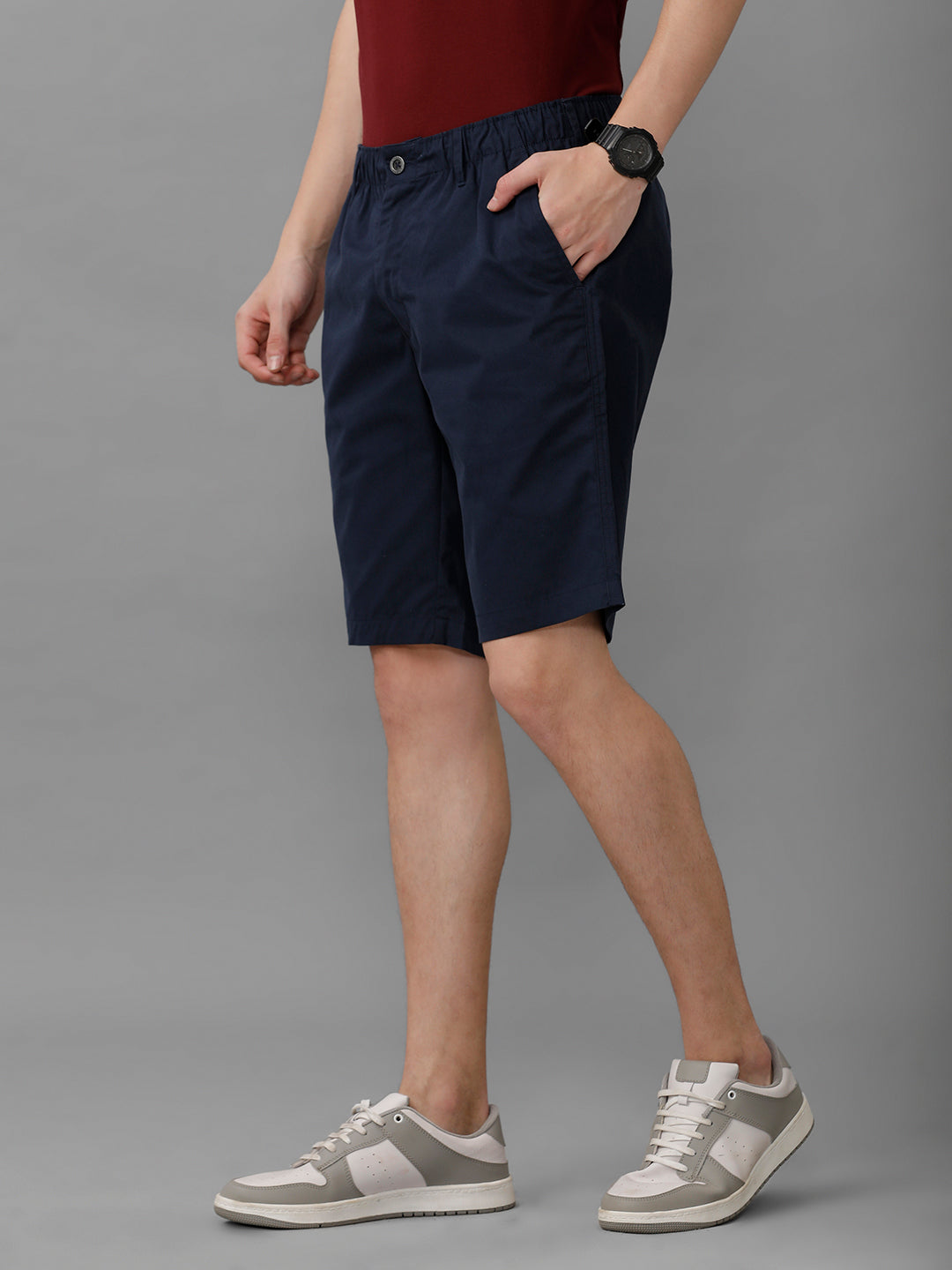 Men 100% Combed Cotton Golf Boxer Shorts Navy GS1