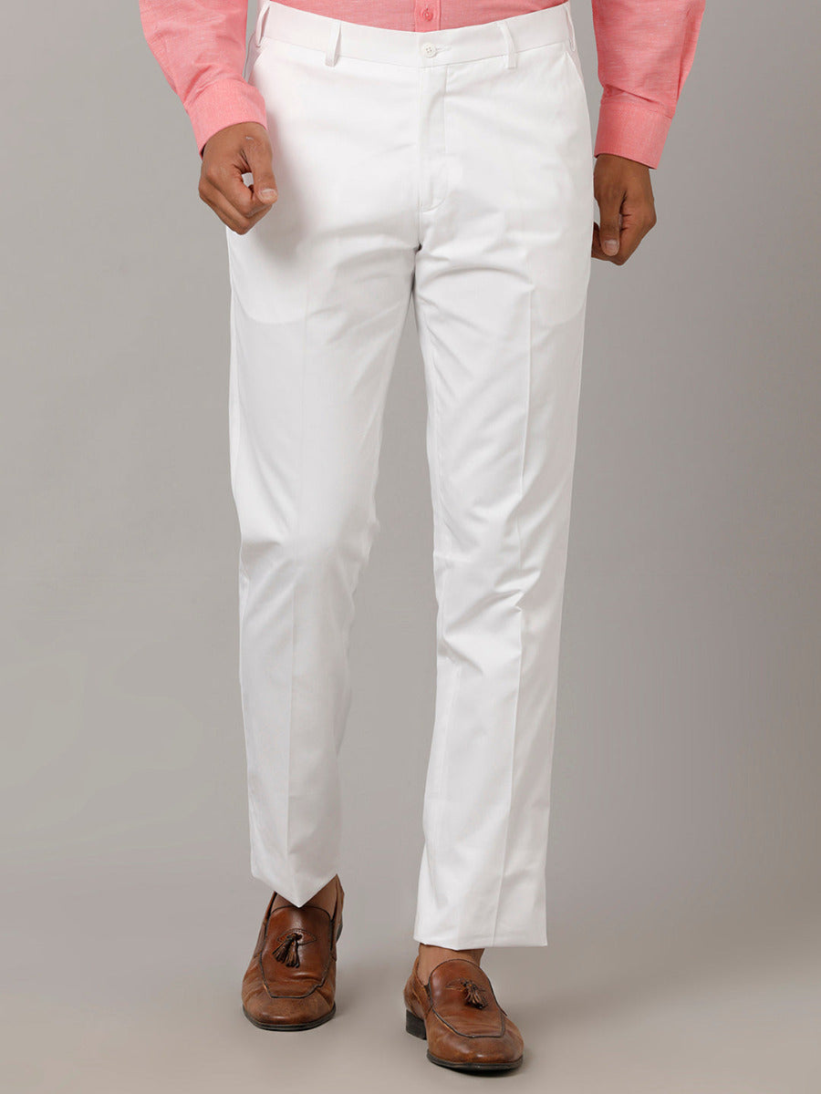 Mens Premium Cotton White Pant