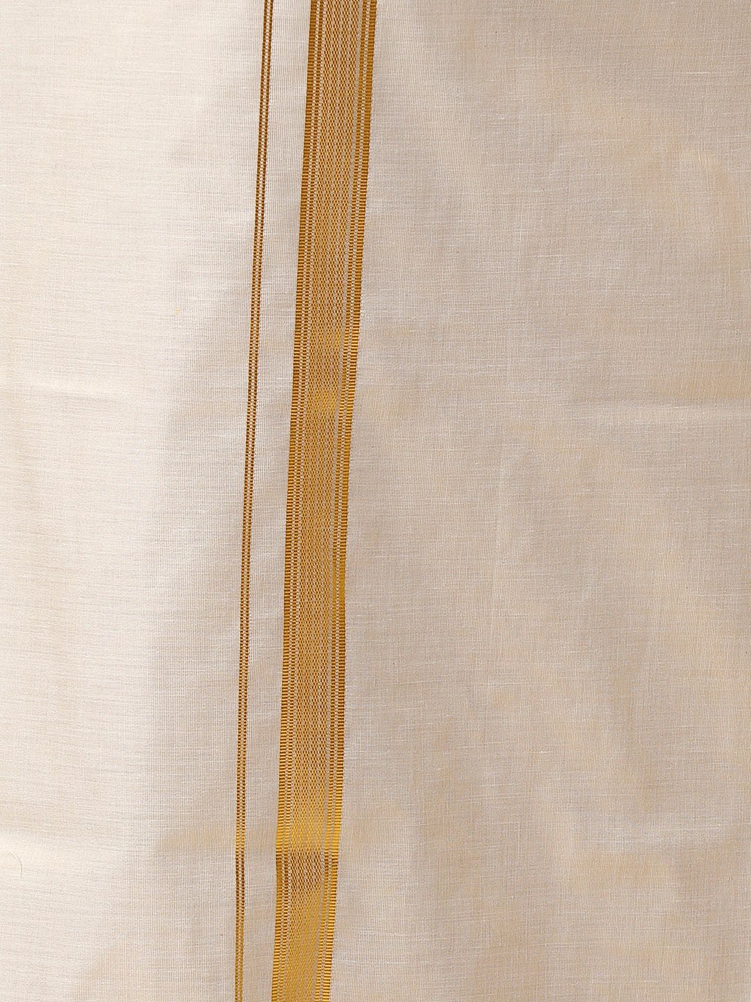 Men Tissue Single Layer Gold Dhoti with Jari Border Smart Hero