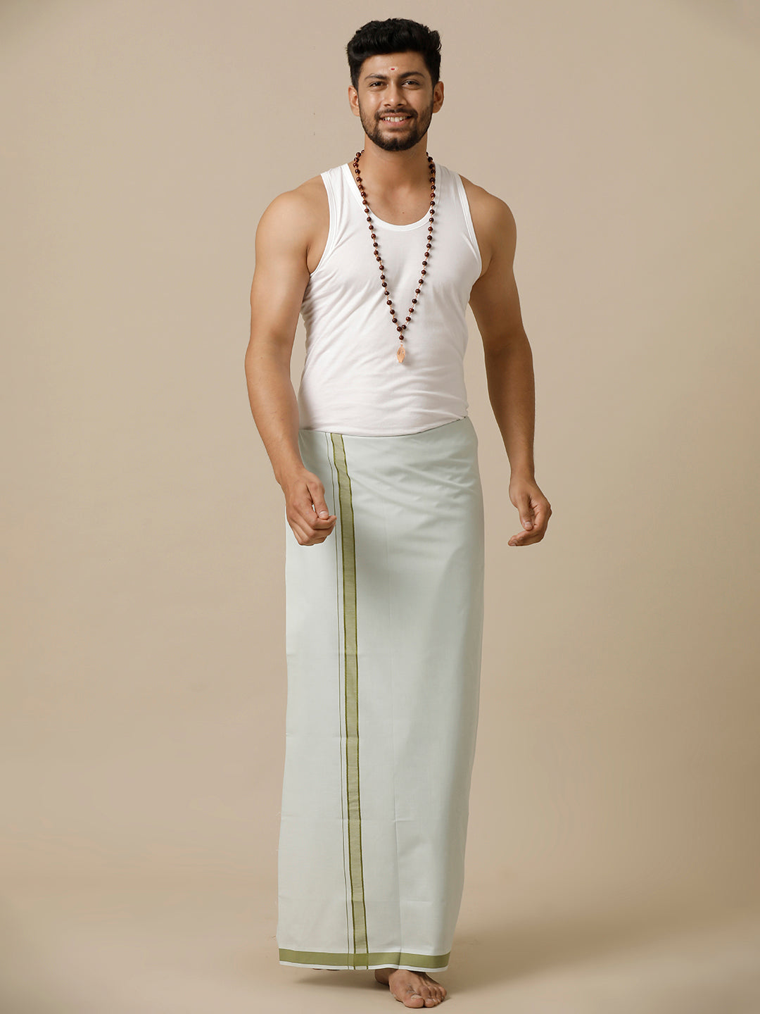 Mens Blue with Fancy Border Dhoti Mystyle Colour 8 (SPGR)