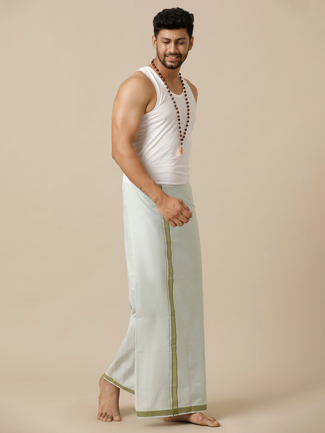 Mens Blue with Fancy Border Dhoti Mystyle Colour 8 (SPGR)