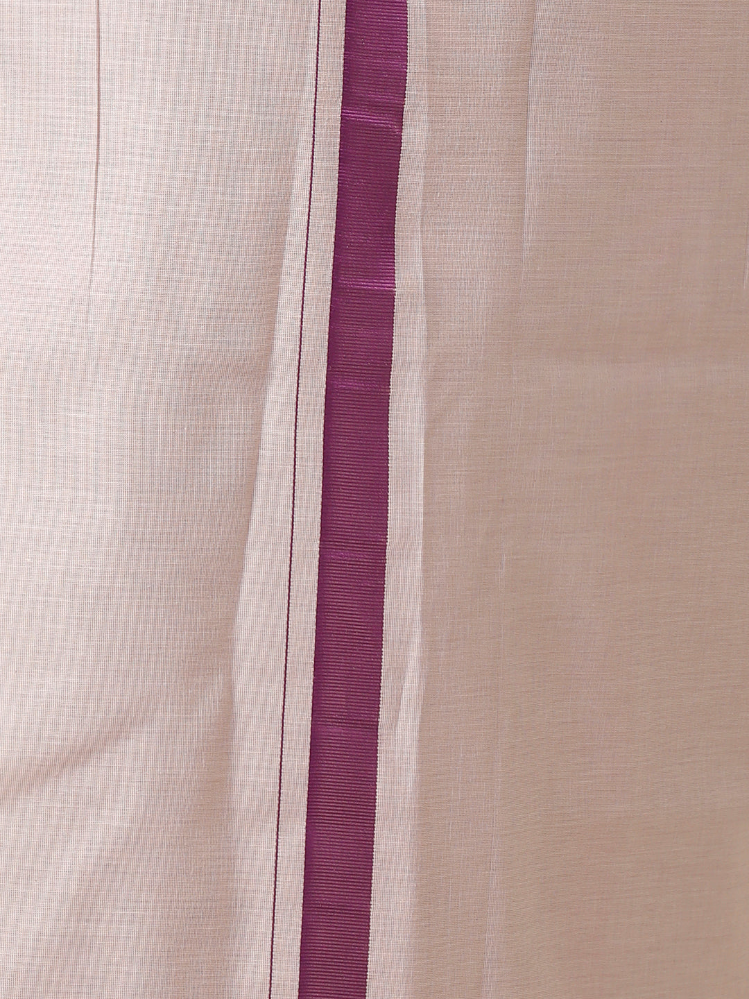Men Tissue Single Layer Purple Dhoti with Big Border Extreme