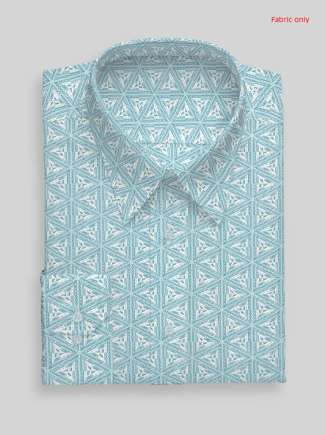 Men Cotton Rich Blue Printed Shirt Fabric Oslo Print