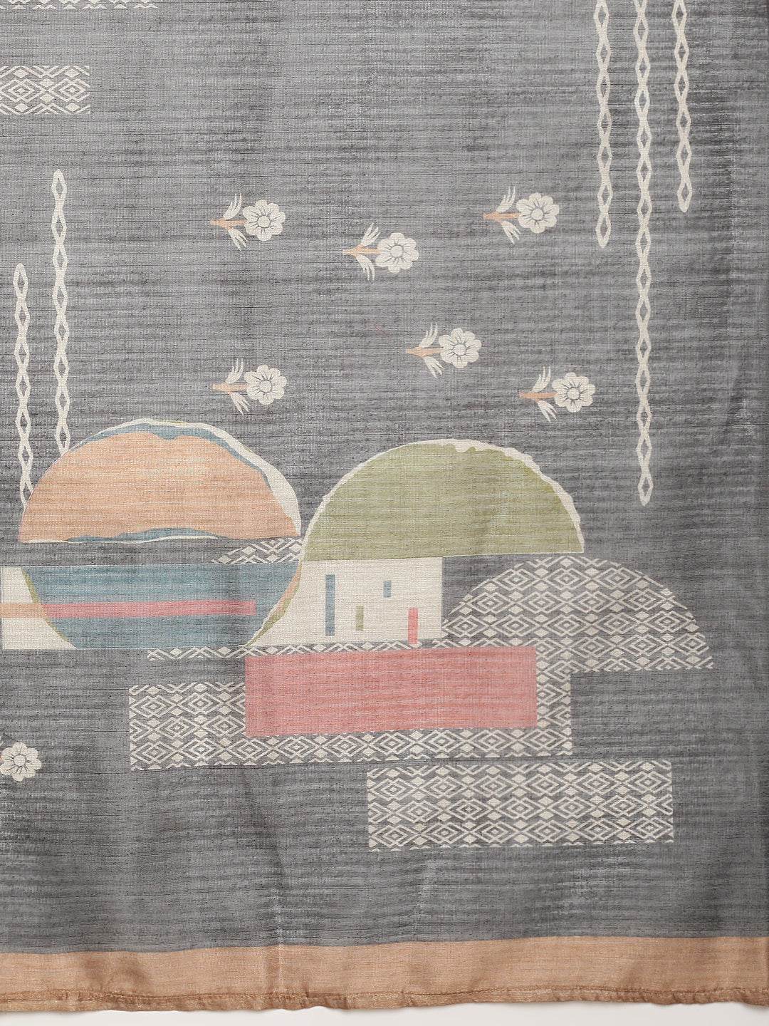 Women Cotton Golden Colour Flower Embroidered Kurti Set EKS94