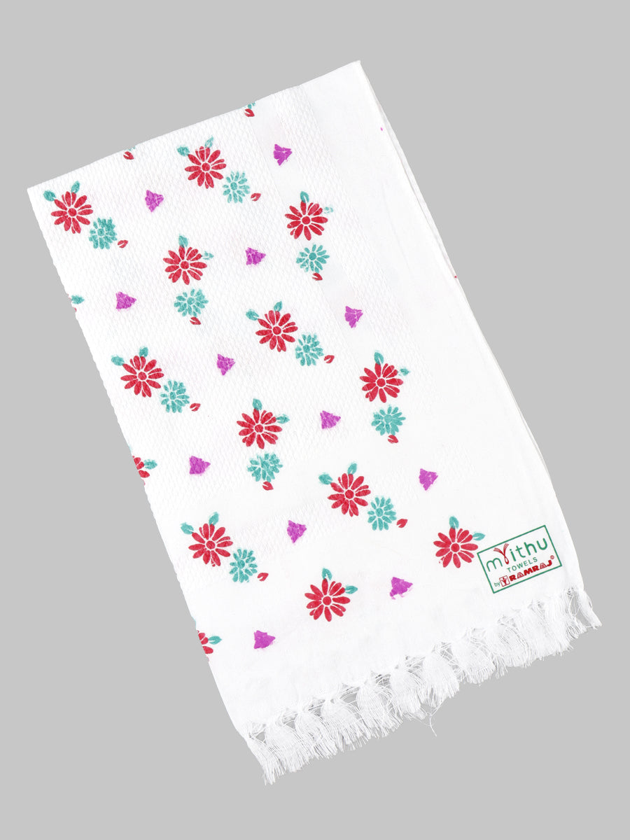 Cool Touch Napkin Print Cotton Towel (4 PCs Pack)-Design eleven