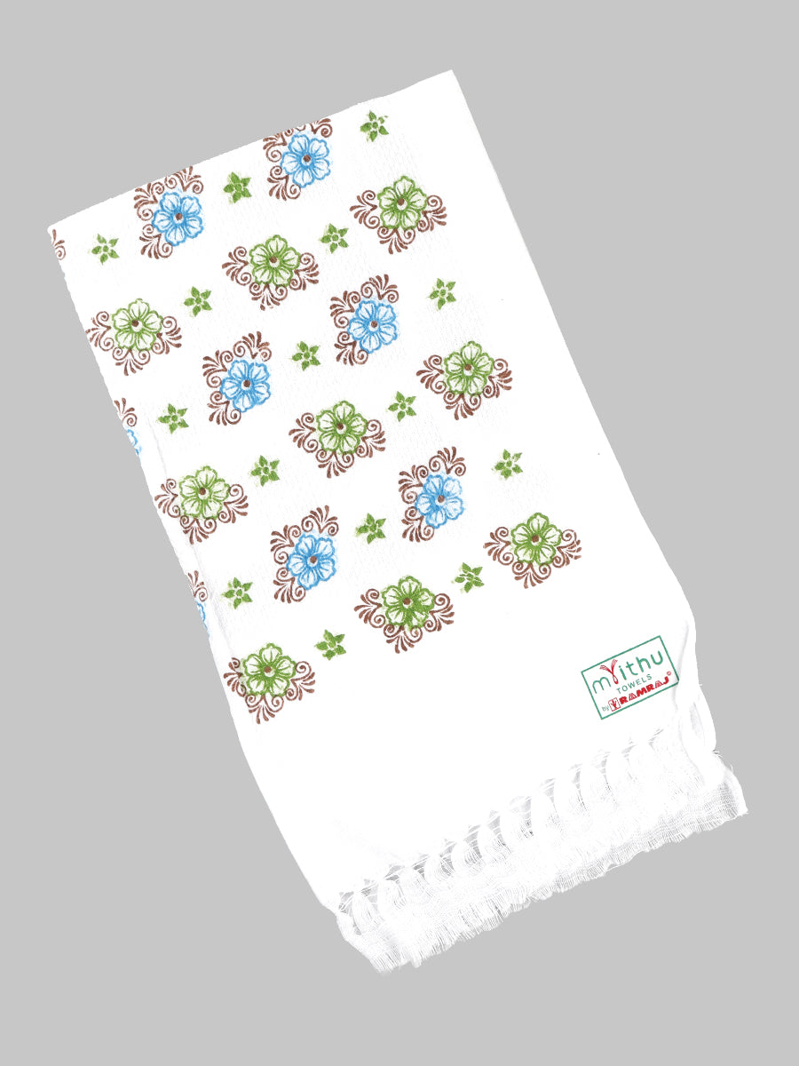 Cool Touch Napkin Print Cotton Towel (4 PCs Pack)-Design twelve