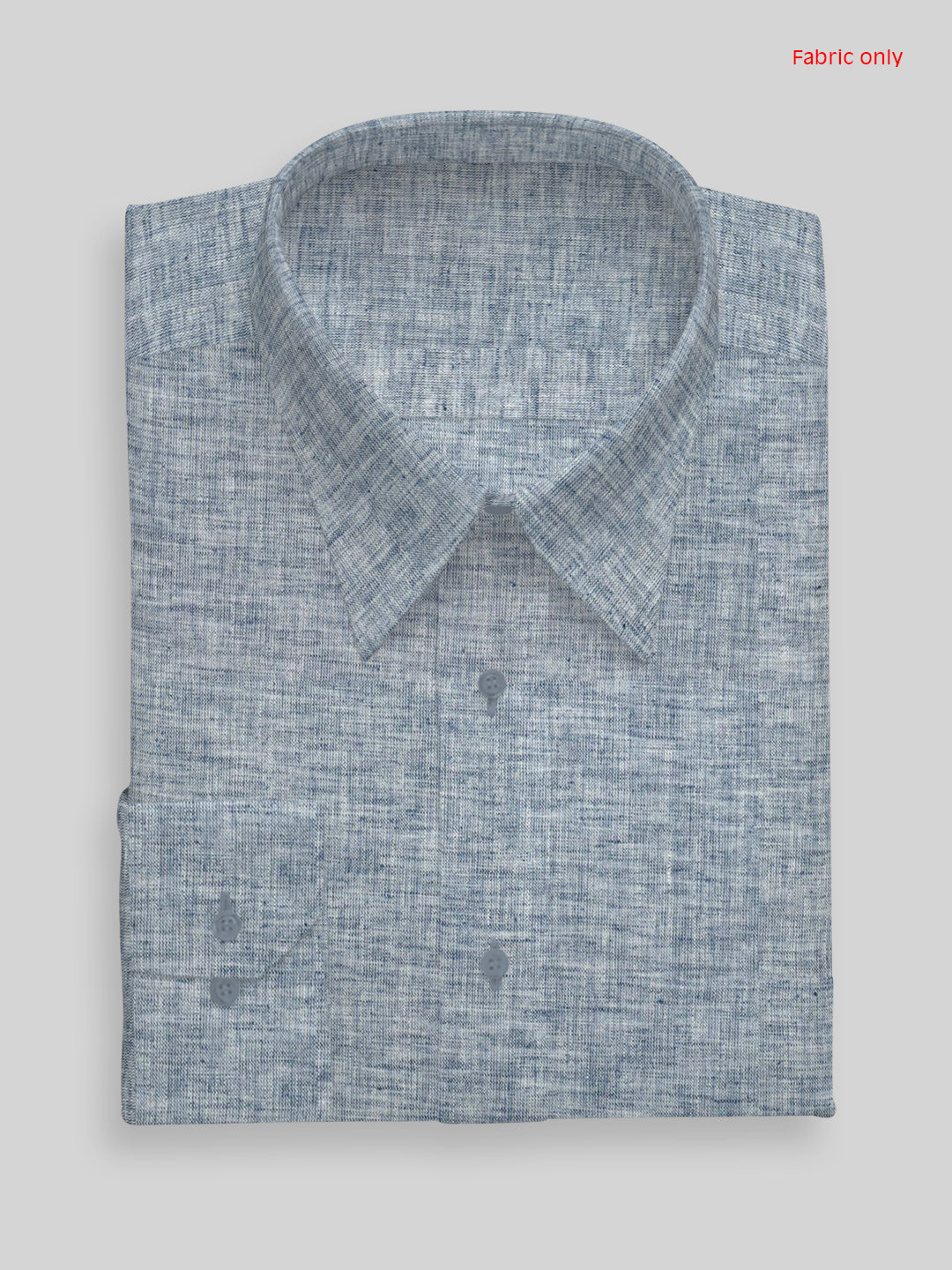 Men Cotton Blend Dark Blue Self Design Shirt and Kurta Fabric Lampus