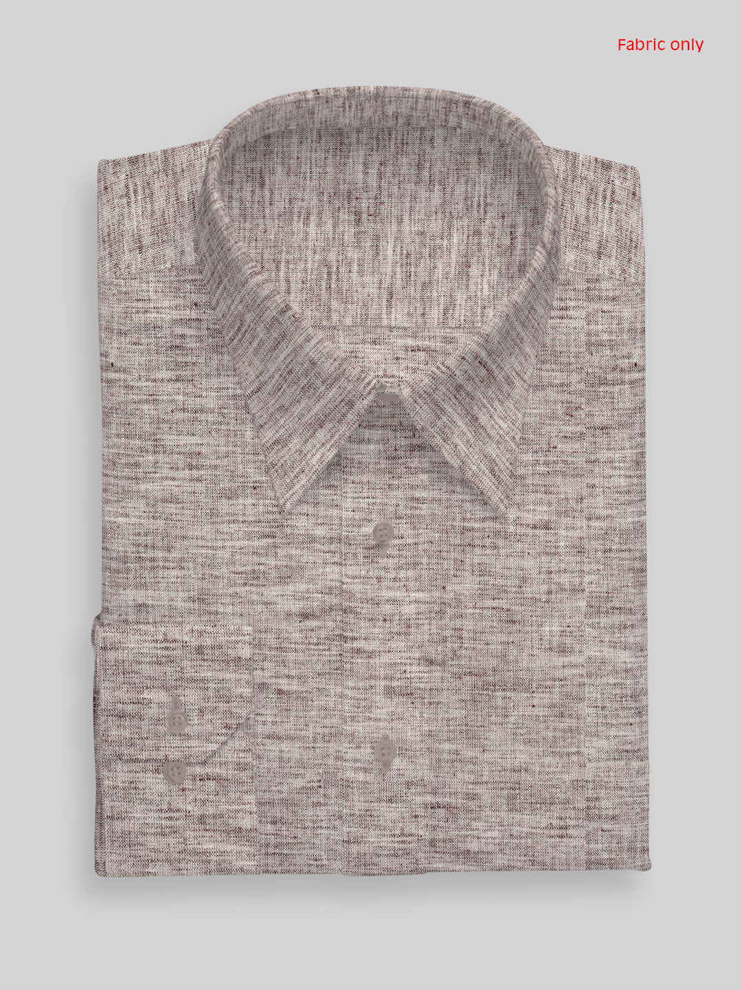 Men Cotton Blend Brown Self Design Shirt and Kurta Fabric Lampus