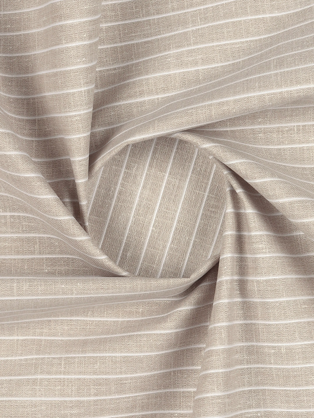 Men Cotton Rich Striped Shirt Fabric Light Brown High Style