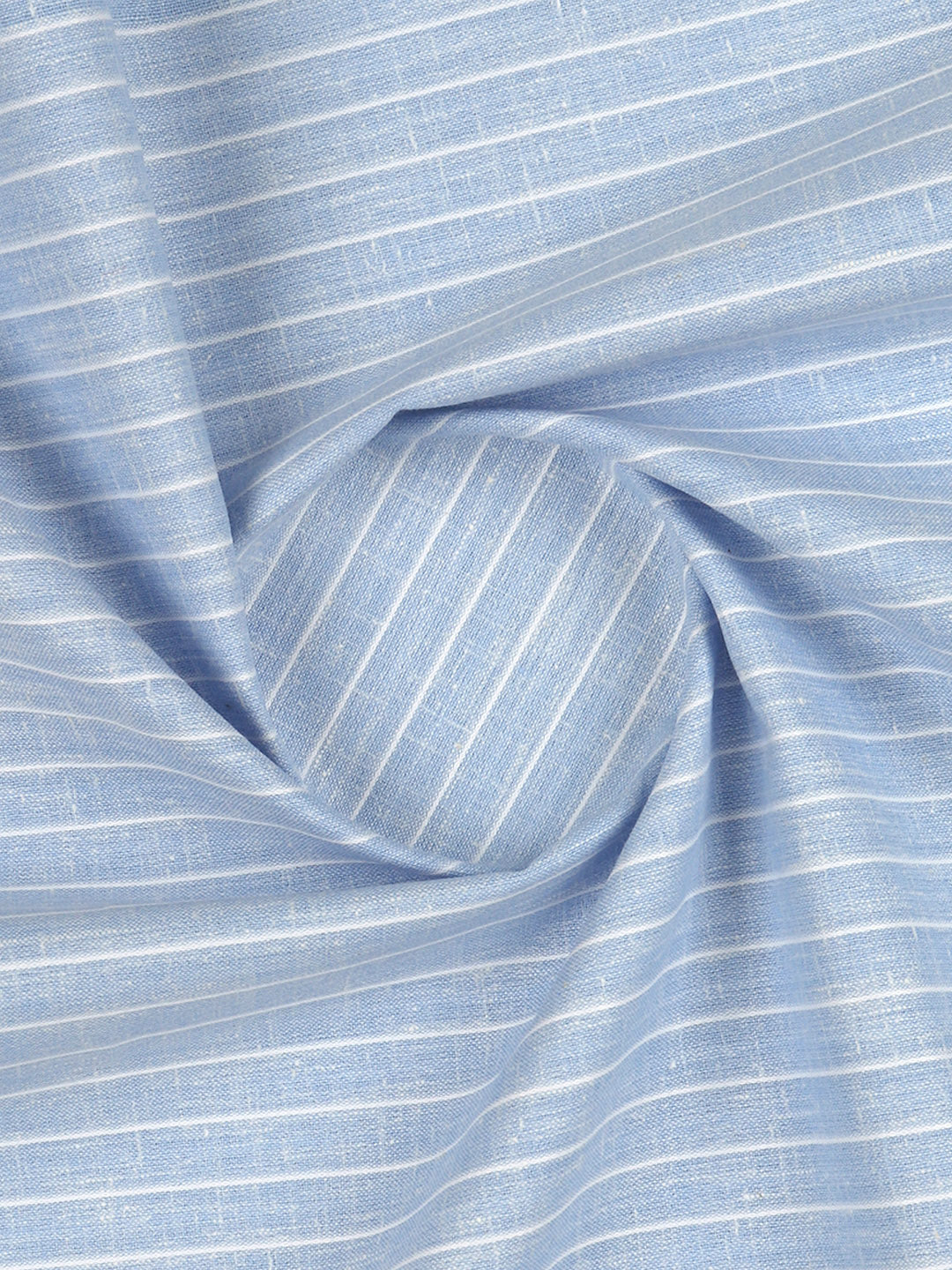 Men Cotton Rich Striped Shirt Fabric Blue High Style