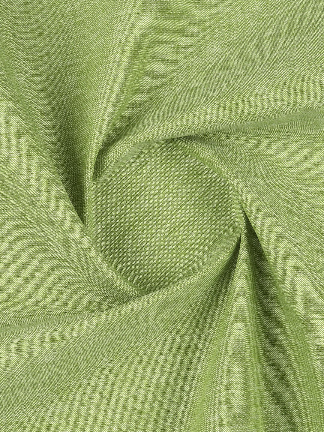 Cotton Rich Green Plain Shirt Fabric High Style