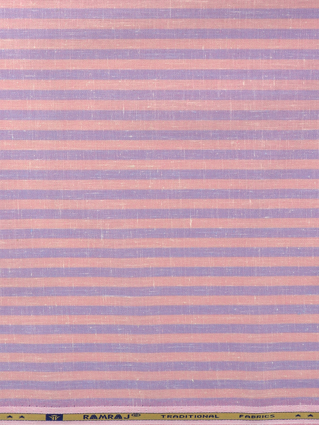 Cotton Rich Blue with Pink Striped Shirt Fabric High Style