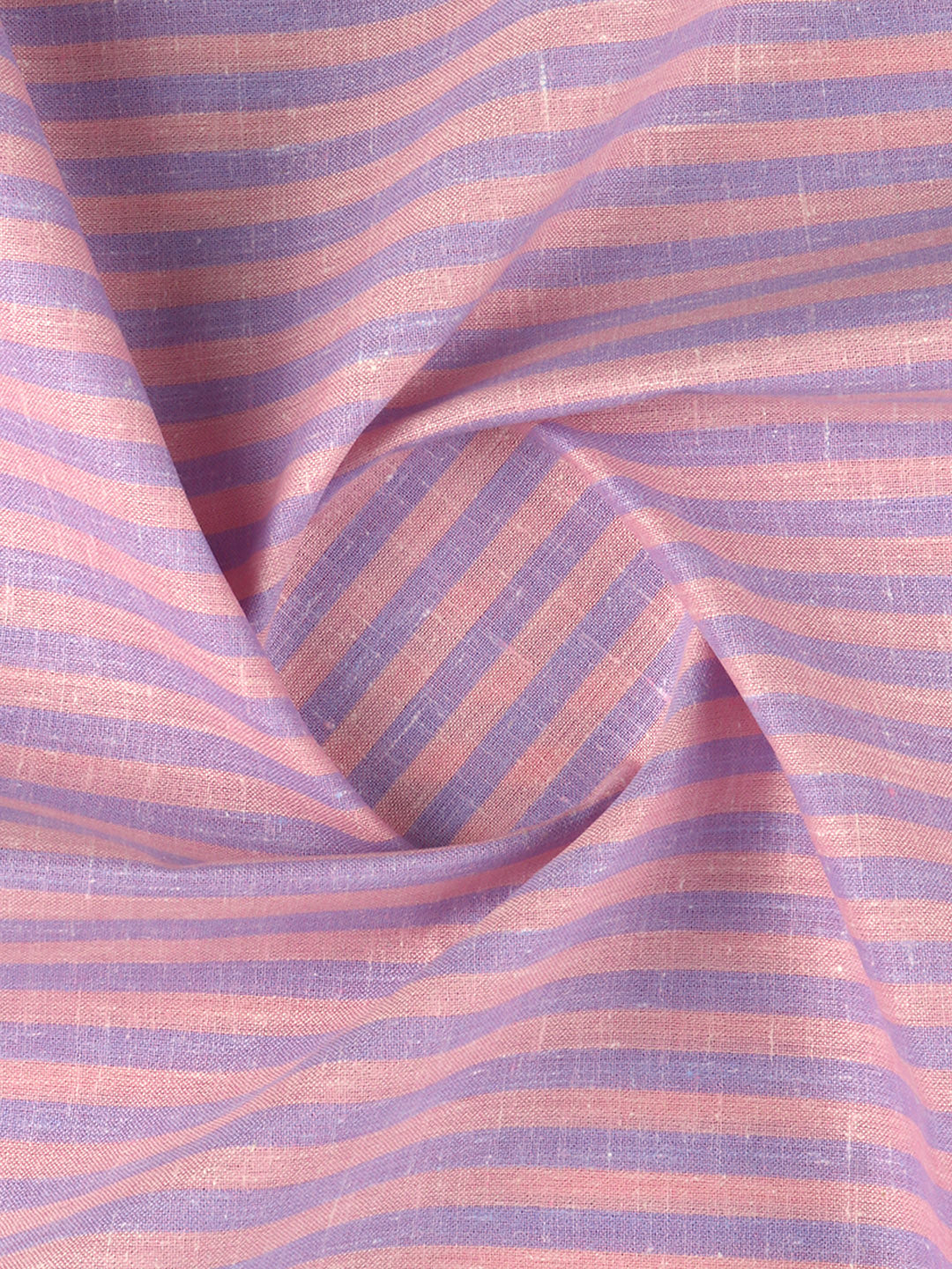 Cotton Rich Blue with Pink Striped Shirt Fabric High Style