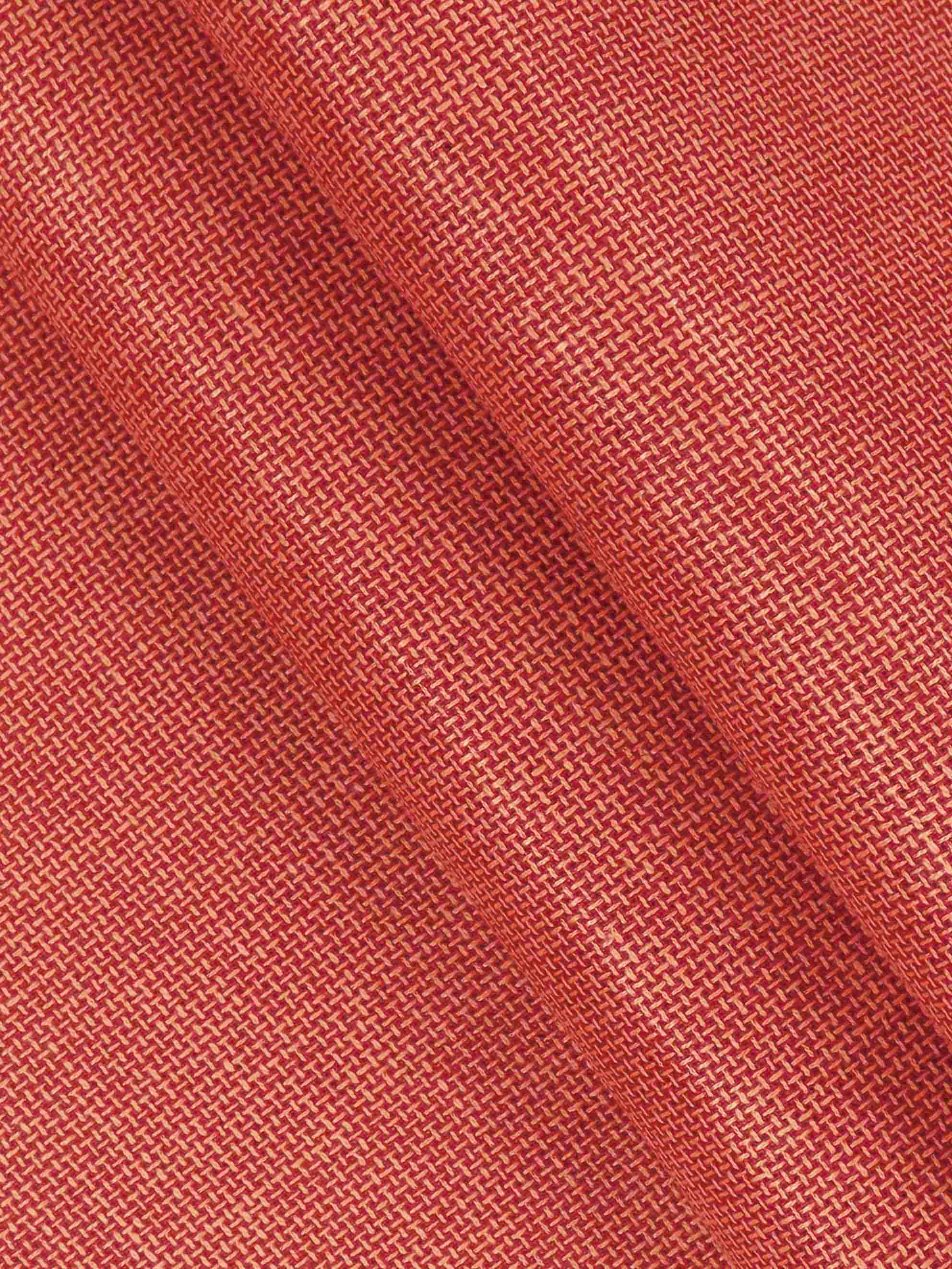 Men Cotton Rich Self Design Shirt Fabric Red High Style