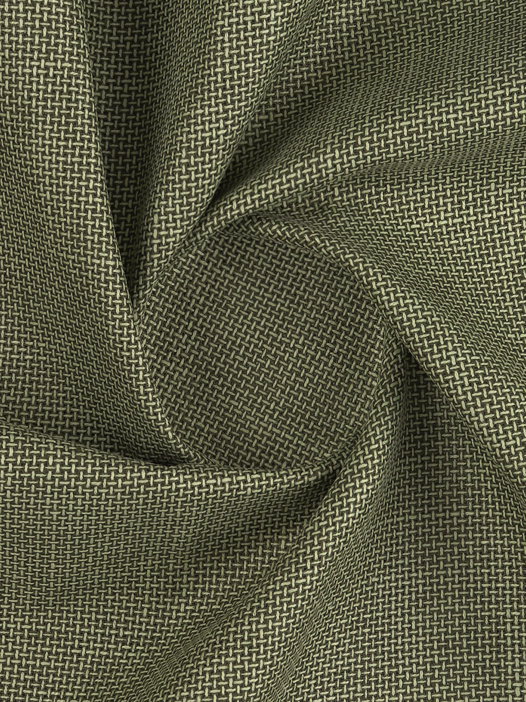 Men Cotton Rich Self Design Shirt Fabric Green High Style