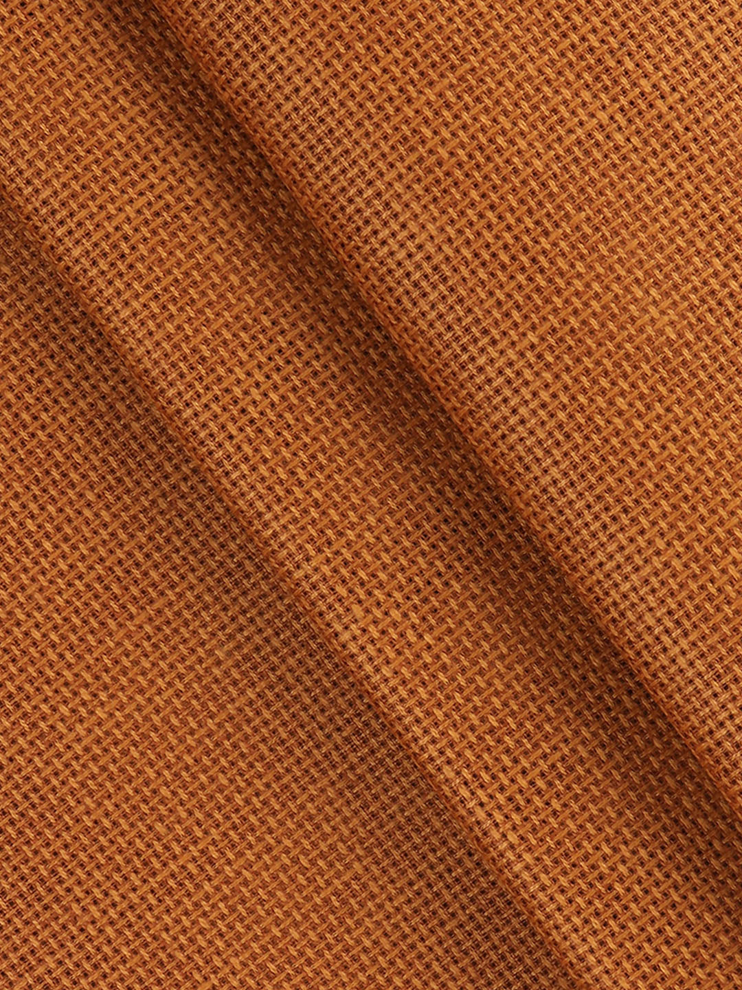 Men Cotton Rich Self Design Shirt Fabric Dark Brown High Style