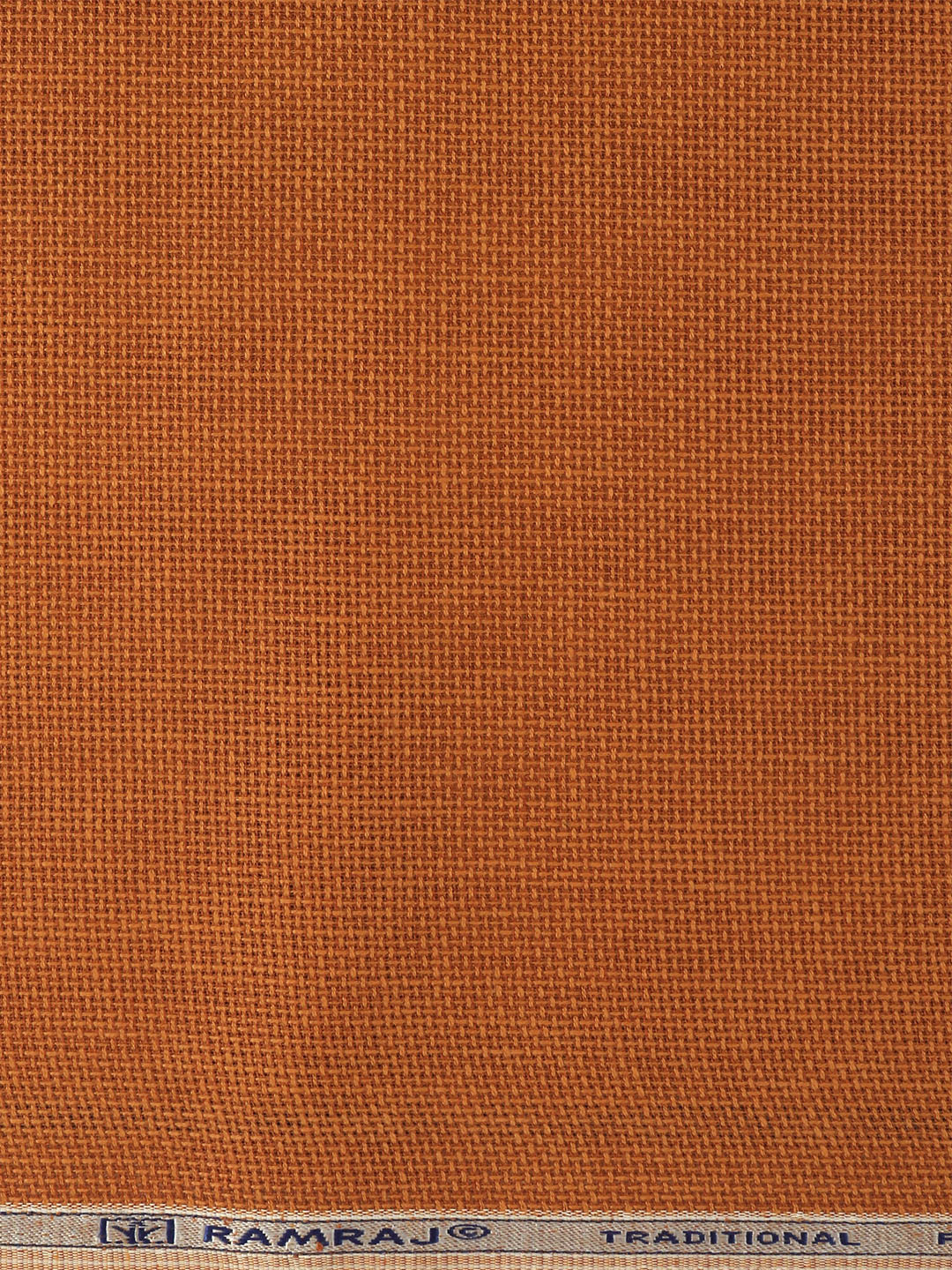 Men Cotton Rich Self Design Shirt Fabric Dark Brown High Style