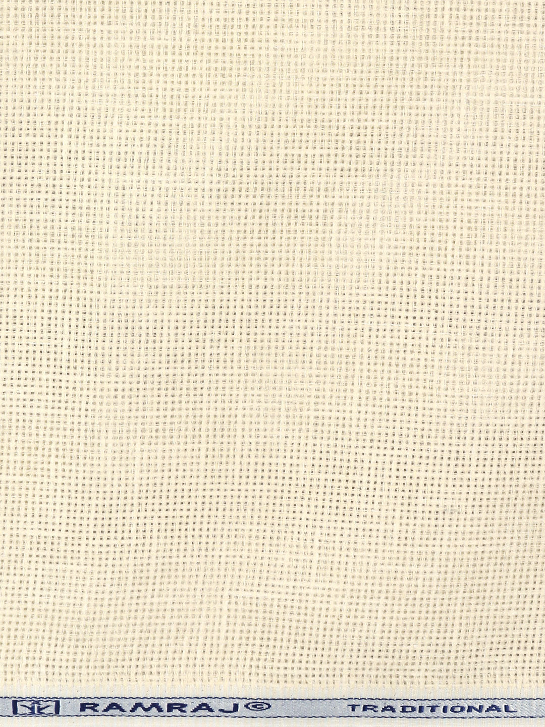 Men Cotton Rich Self Design Shirt Fabric Cream High Style