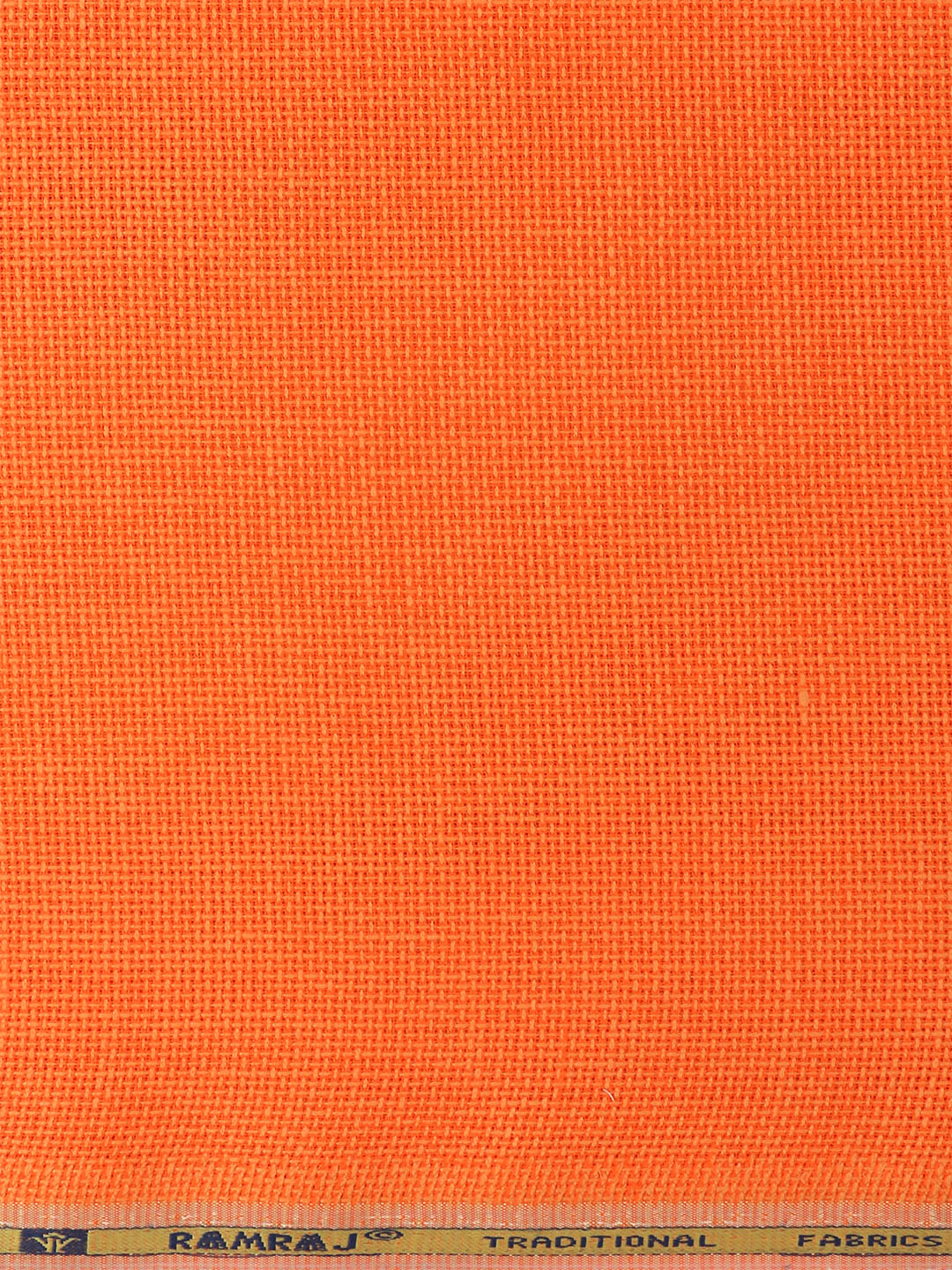 Men Cotton Rich Self Design Shirt Fabric Orange High Style