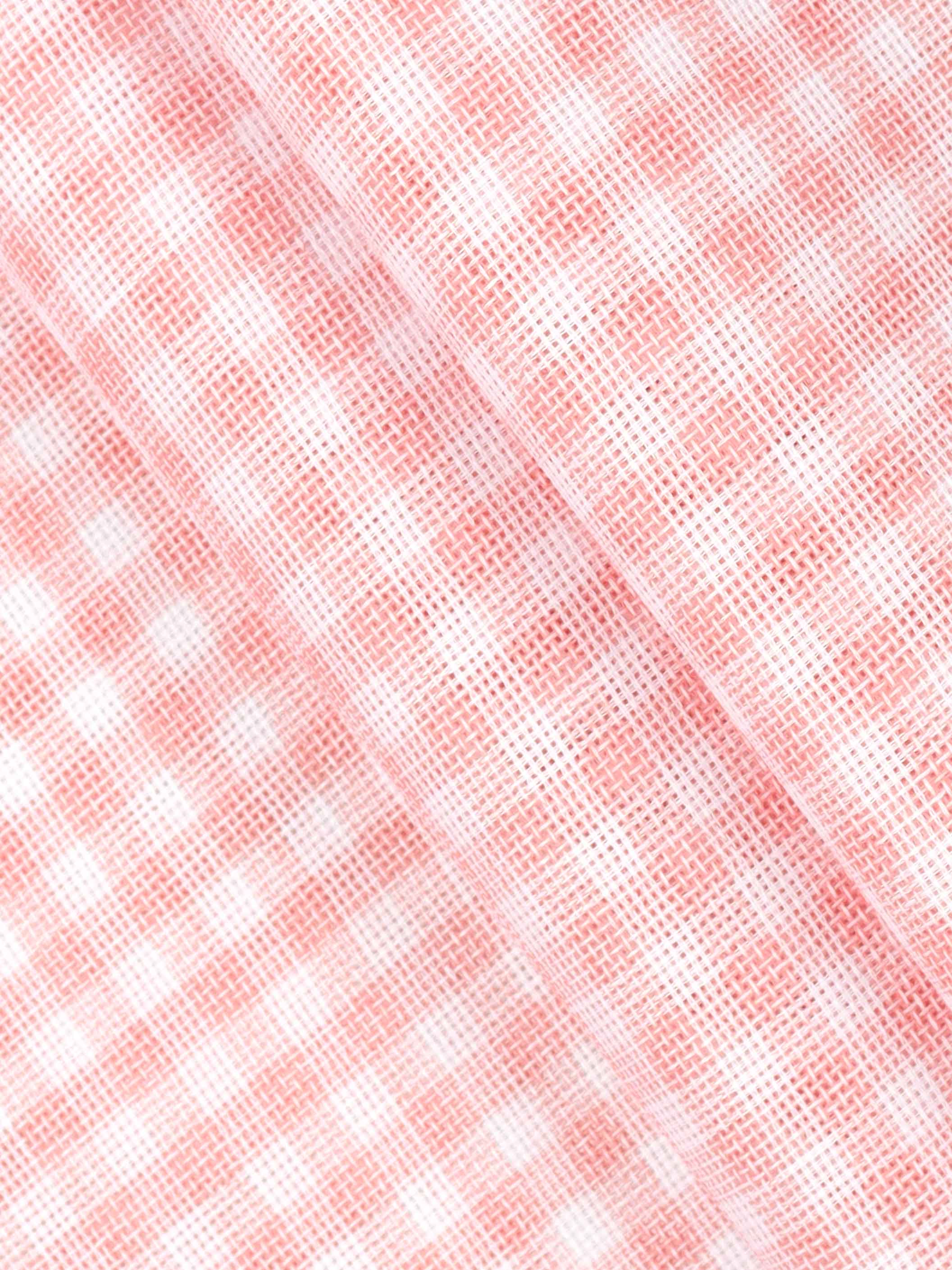 Cotton Rich Pink with White Checked Shirt Fabric High Style
