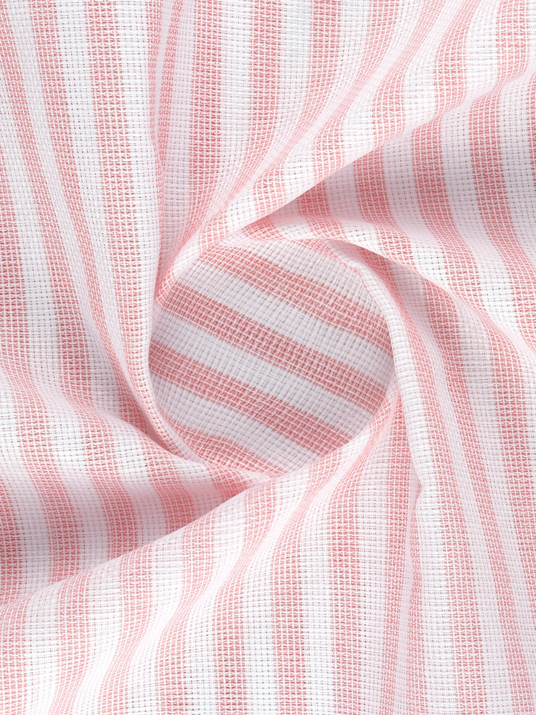 Men Cotton Rich Striped Shirt Fabric Pink High Style