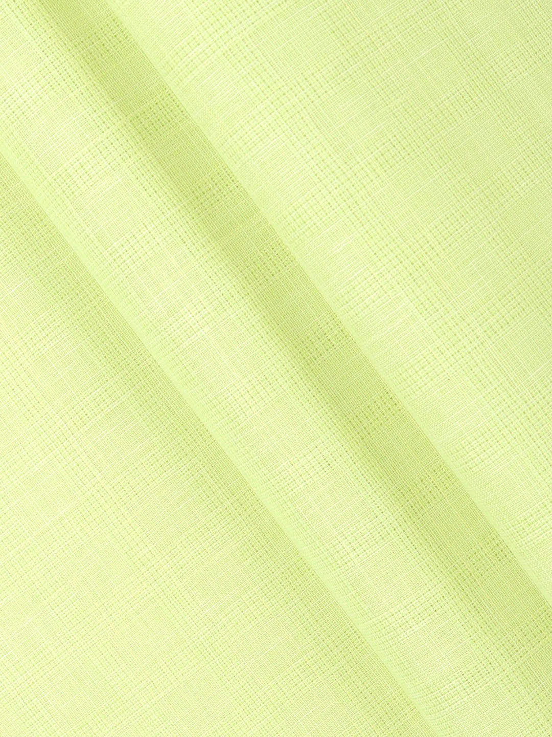 Cotton Rich Checked Shirt Fabric Yellowish Green Galaxy Art