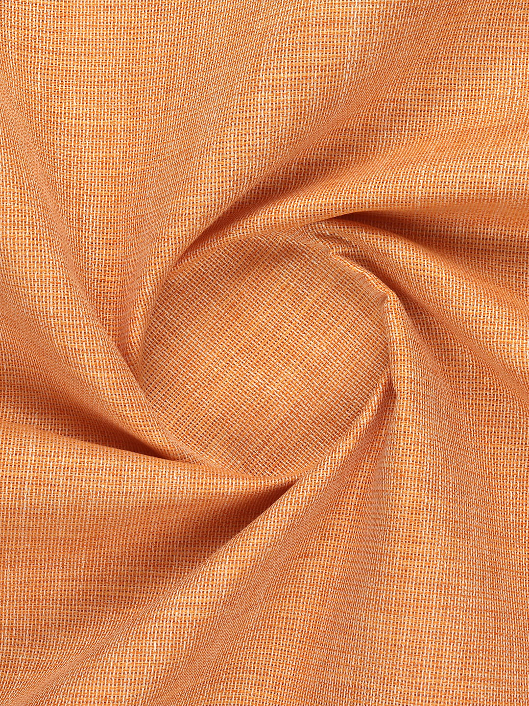 Men Cotton Rich Self Design Shirt Fabric Orange High Style