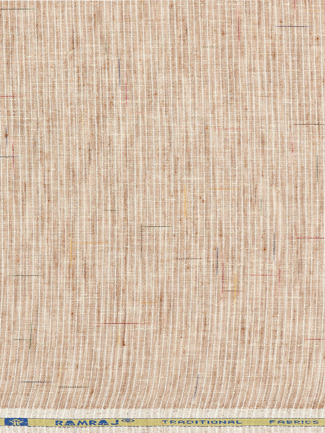 Cotton Rich Self Design Shirt Fabric Dark Brown Galaxy Art