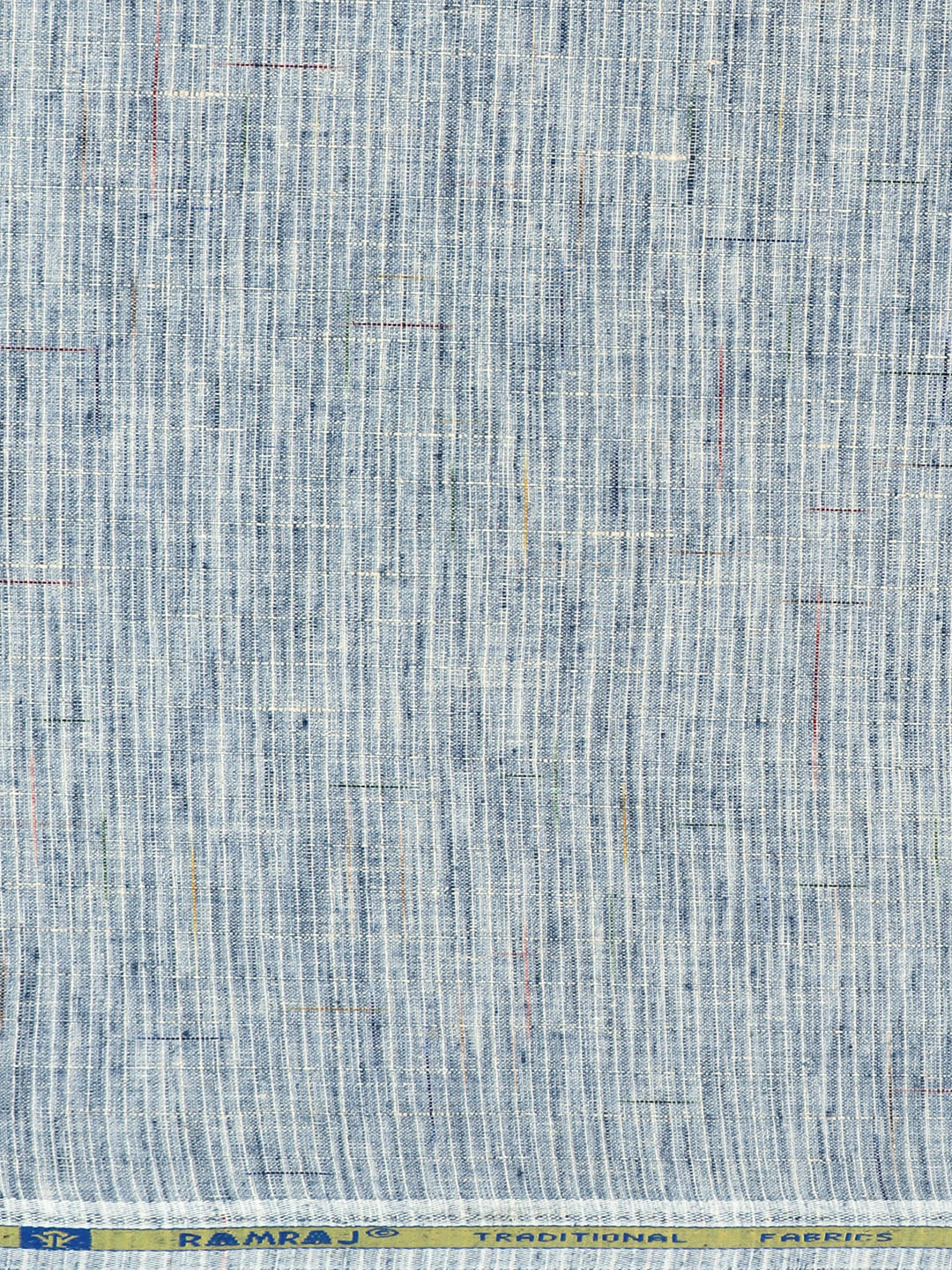 Cotton Rich Self Design Shirt Fabric Blue Galaxy Art