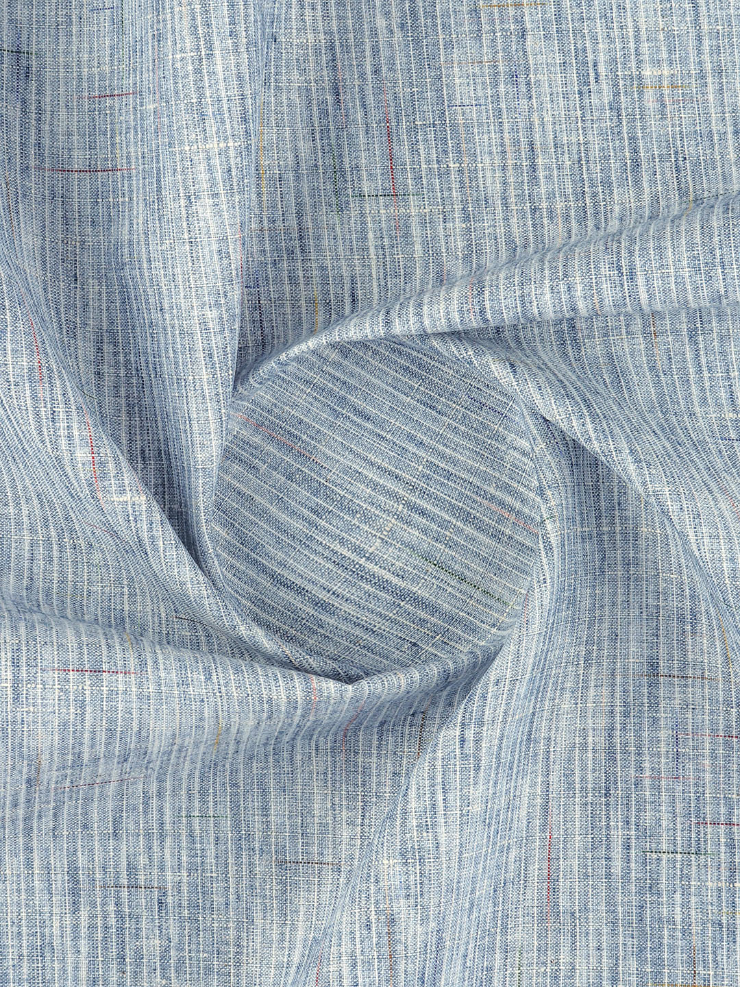 Cotton Rich Self Design Shirt Fabric Blue Galaxy Art